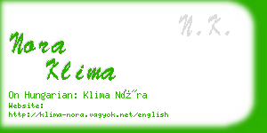 nora klima business card